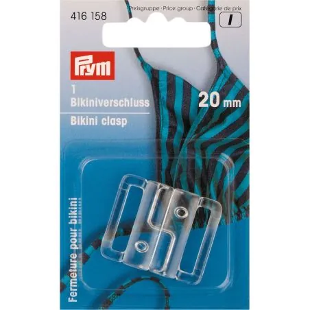 Attache pour bikini : 20 mm : Plastique : Transparent