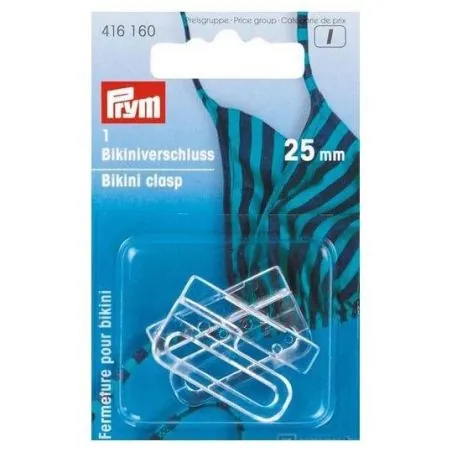 Attache pour bikini : 25 mm : Plastique : Transparent