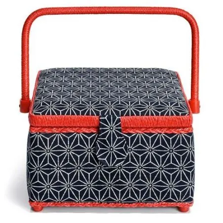 Sac de rangement : Tricot : 32 x 20.5 x 20 cm : Noir, Rouge