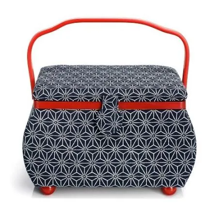 Sac de rangement : Tricot : 32 x 20.5 x 21 cm : Noir, Rouge