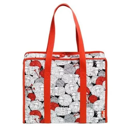 Sac de rangement : 34 x 26 : 95 cm : Blanc, Rouge