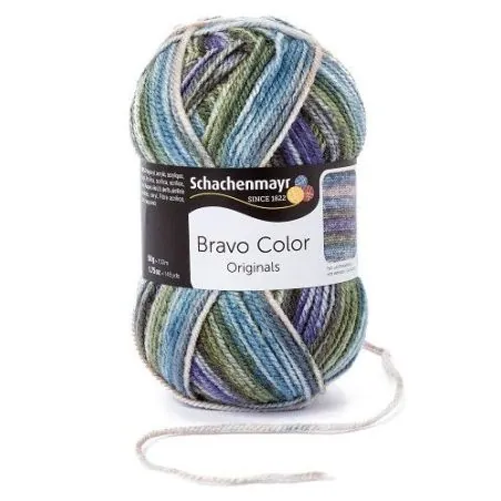 Pelotes fil crochet kaki x6 - 100gr multicolor - 100% Coton - MULTI8.310