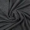 Tissu jersey côtelé gris anthracite