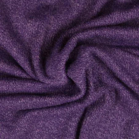 Tissu jersey côtelé violet