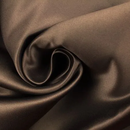 Tissu satin duchesse uni taupe