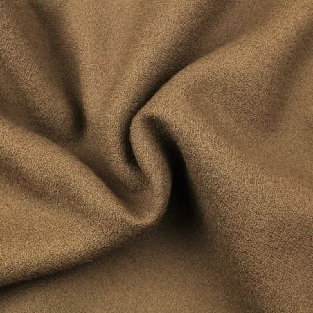 Tissu Crêpe de laine de couleur taupe