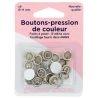 Bouton-pression : 11 mm : Blanc : x6