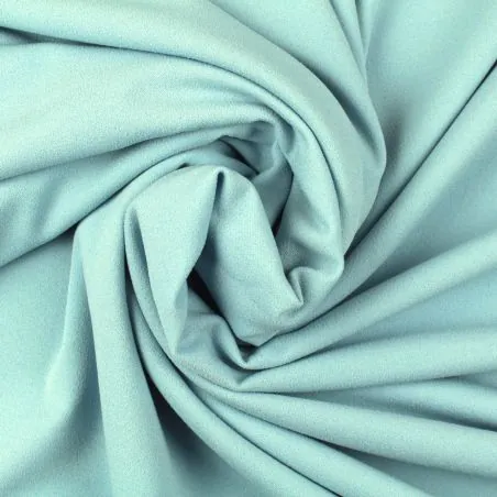 Tissus crêpe de polyester uni bleu ciel