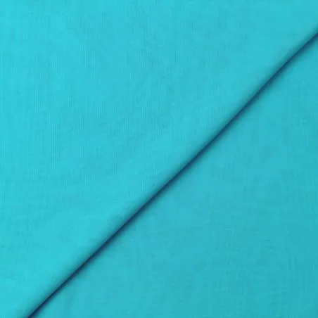 Tissu mousseline de polyester turquoise