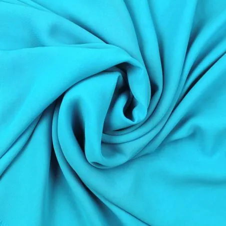 Tissu mousseline de polyester turquoise