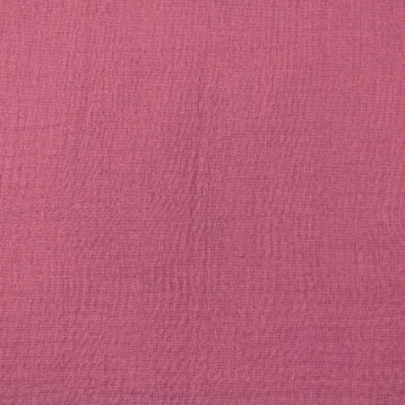 Tissu coton double gaze uni de couleur violet byzantin