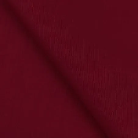 Tissu coton uni satiné de couleur bordeaux