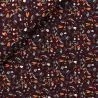 Tissu coton bordeaux imprimé libellule