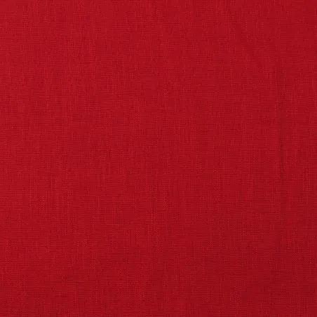 Tissu Lin uni de couleur rouge