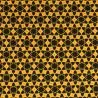 Tissu coton jaune imprimé géométrique noir