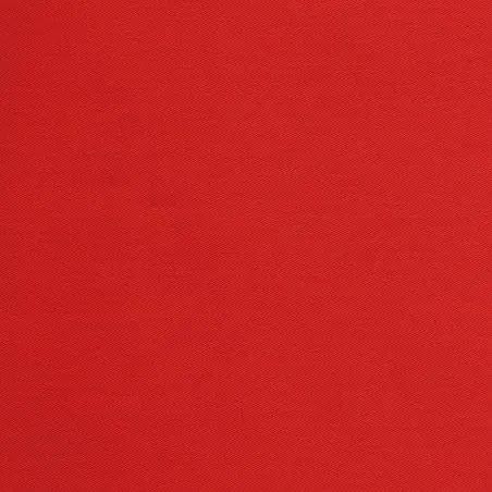 Tissu coton/polyester gabardine uni de couleur rouge