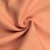 Tissu lin uni de couleur rose