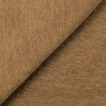 Tissu jersey marron claire