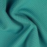 Tissu jersey grain de café bleu turquoise