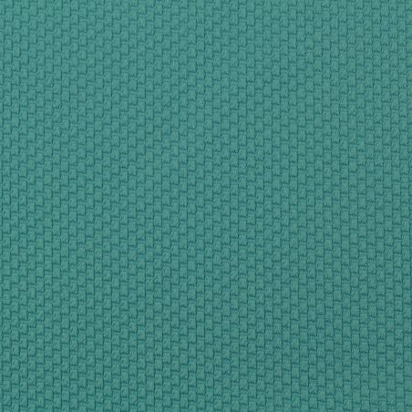 Tissu jersey grain de café bleu turquoise