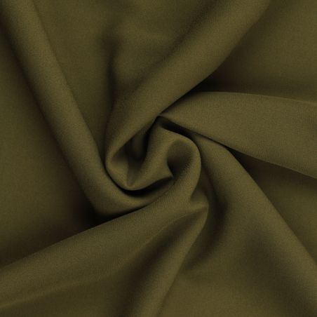 Tissu polyester micro fibre uni vert taupe