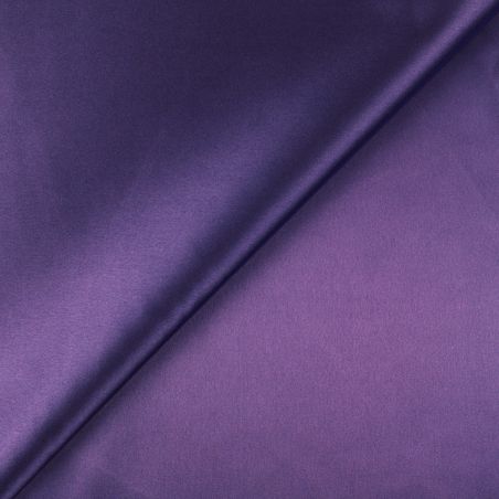 Tissus satin uni violet