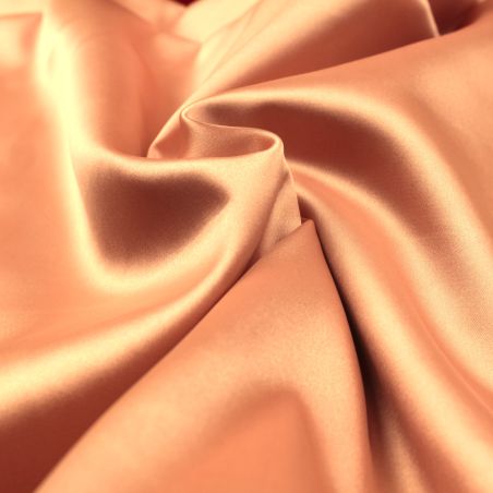 Tissu Satin Uni Rose Saumon