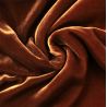 Tissu velours viscose et soie de couleur marron iridescent