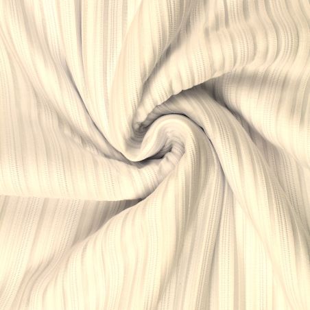 Tissu jersey liseré blanc uni