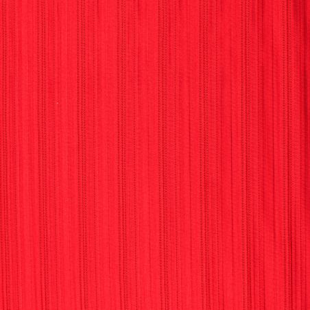 Tissu plissé polyester uni rubis