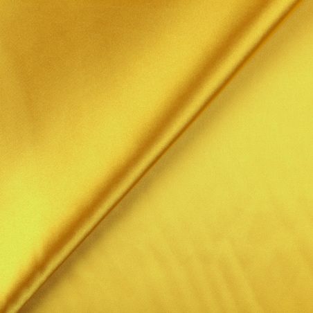 Tissus satin polyester jaune - Toucher soie