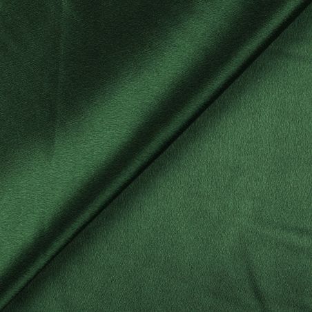 Tissu en satin lourd crêpe uni vert bouteille